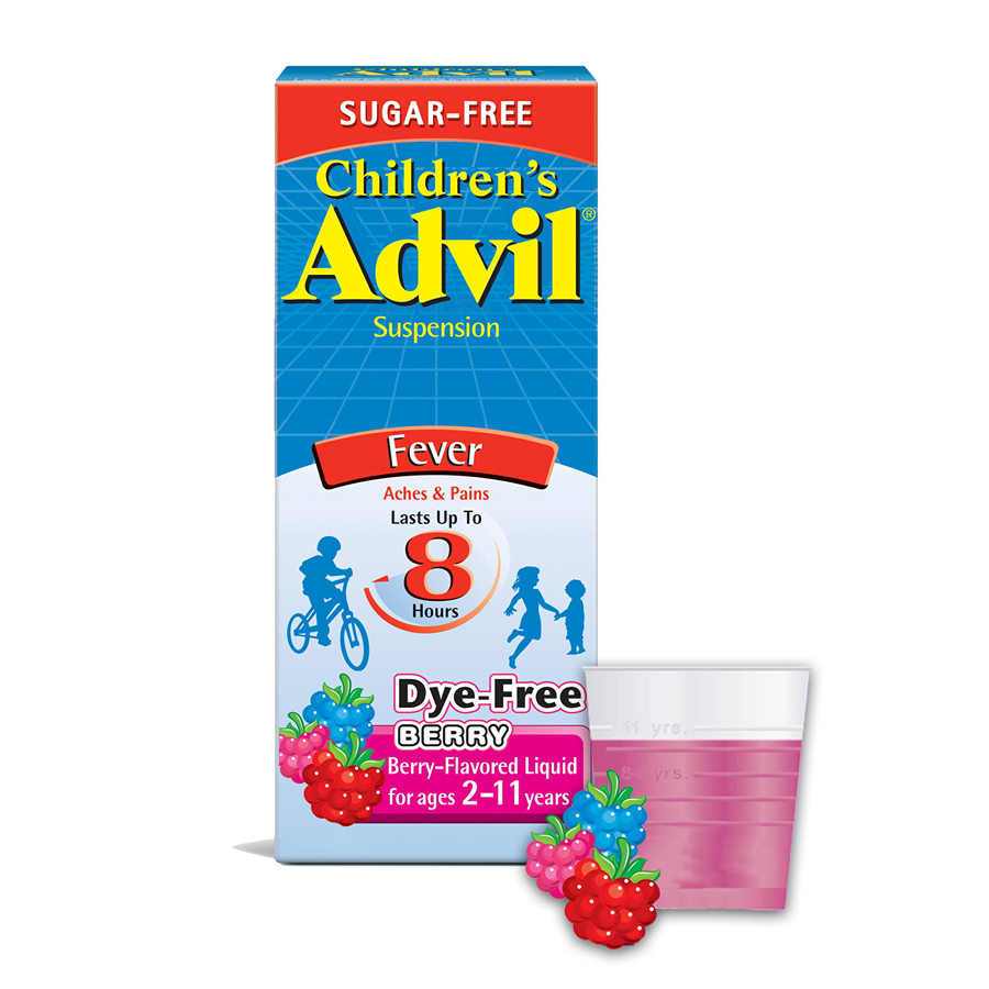 Advil Children's Sugar Free Berry 100 Mg Per 5 M L Ibuprofen Oral Suspension 4 Fl Oz Health & Beauty Pasteur Pharmacy