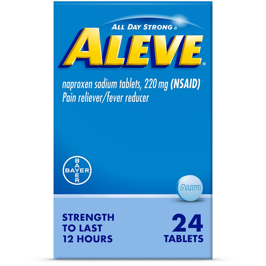 Aleve Pain Reliever & Fever Reducer Naproxen Sodium Tablets 24T 6ct Naproxen Pasteur Pharmacy Default Title