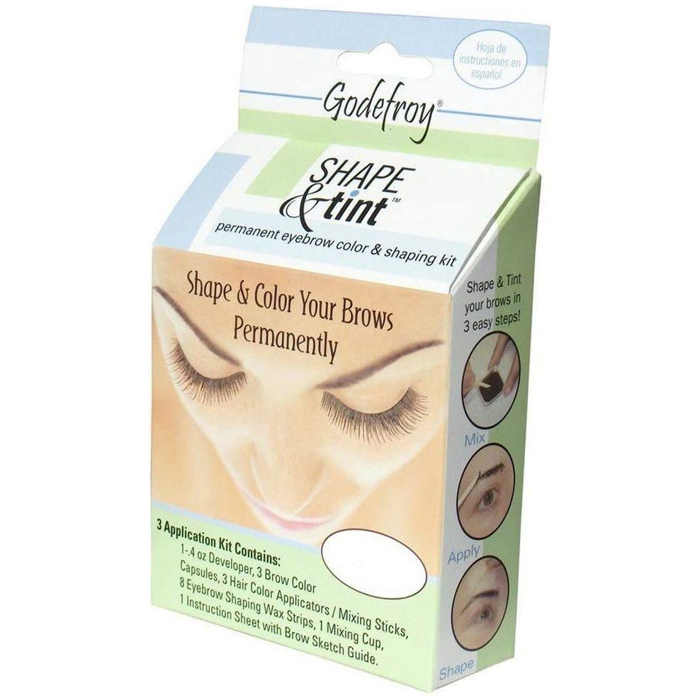 Godefroy Shape & Tint Permanently Eyebrow Color And Shaping Kit Natural Black Eyebrow Color Kit Pasteur Pharmacy