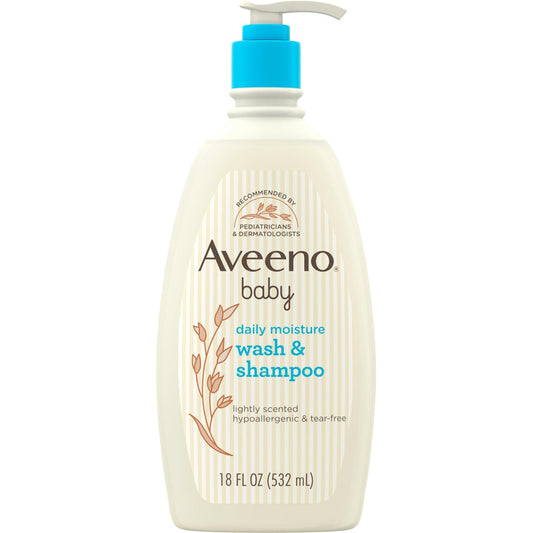 Aveeno Baby Daily Moisture Gentle Bath Wash & Shampoo – 18 fl. oz. Shampoo Pasteur Pharmacy