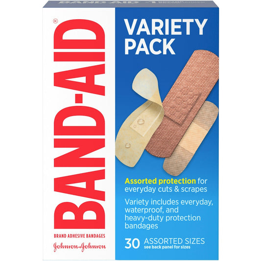 Band-Aid® Brand Adhesive Bandages – Variety Pack (Assorted Sizes) First Aid Pasteur Pharmacy