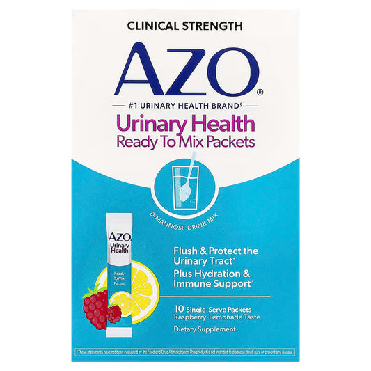 AZO Urinary Health Daily Support Raspberry Lemonade Flavor 10 Count Pack Vitamins & Supplements Pasteur Pharmacy