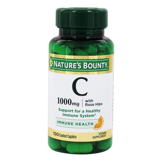 Nature's Bounty Vitamin C Plus Rose Hips -- 1000 Mg - 100 Coated Caplets Vitamins & Supplements Pasteur Pharmacy