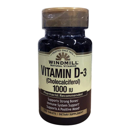Windmill Natural Vitamin D 1000, Tablets Vitamins & Supplements Pasteur Pharmacy