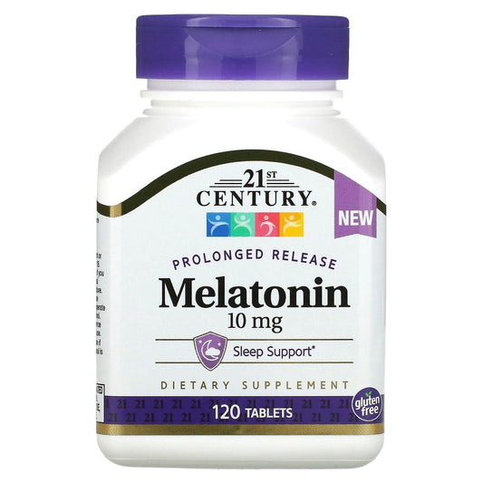 21st Century Prolonged Release Melatonin, 10 Mg, 120 Tablets Vitamins & Supplements Pasteur Pharmacy