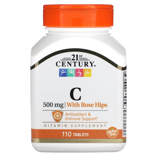 21st Century Vitamin C With Rose Hips 500 Mg Tablets Vitamins & Supplements Pasteur Pharmacy