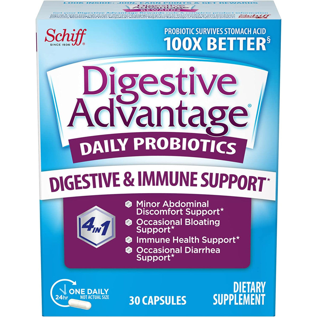 Digestive Advantage Daily Probiotic, 30 Capsules Health & Beauty Pasteur Pharmacy