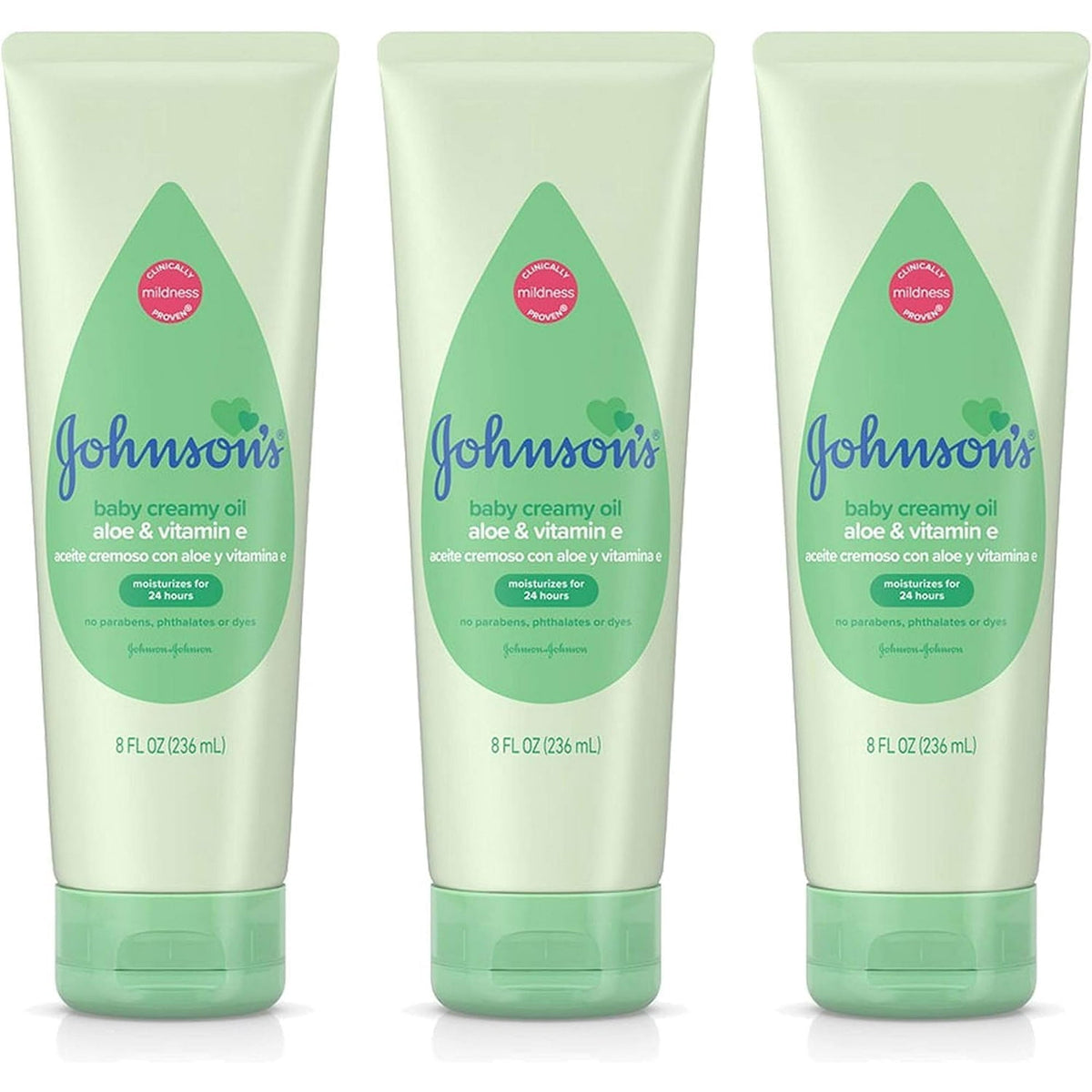 Johnson's Baby Creamy Oil, Aloe Vera & Vitamin E