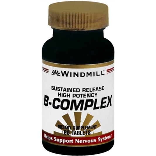 Windmill Vitamin B-Complex 50 Sustained Release Tablets 60Ct Vitamins & Supplements Pasteur Pharmacy