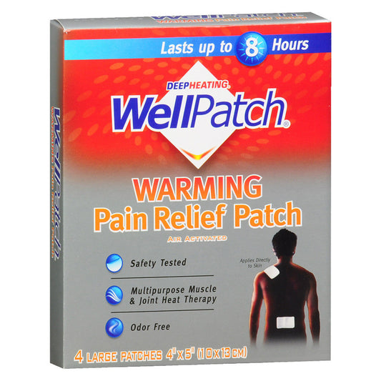 WellPatch® Warming Pain Relief – Large Targeted Heat Patches (4 Count) Health & Beauty Pasteur Pharmacy