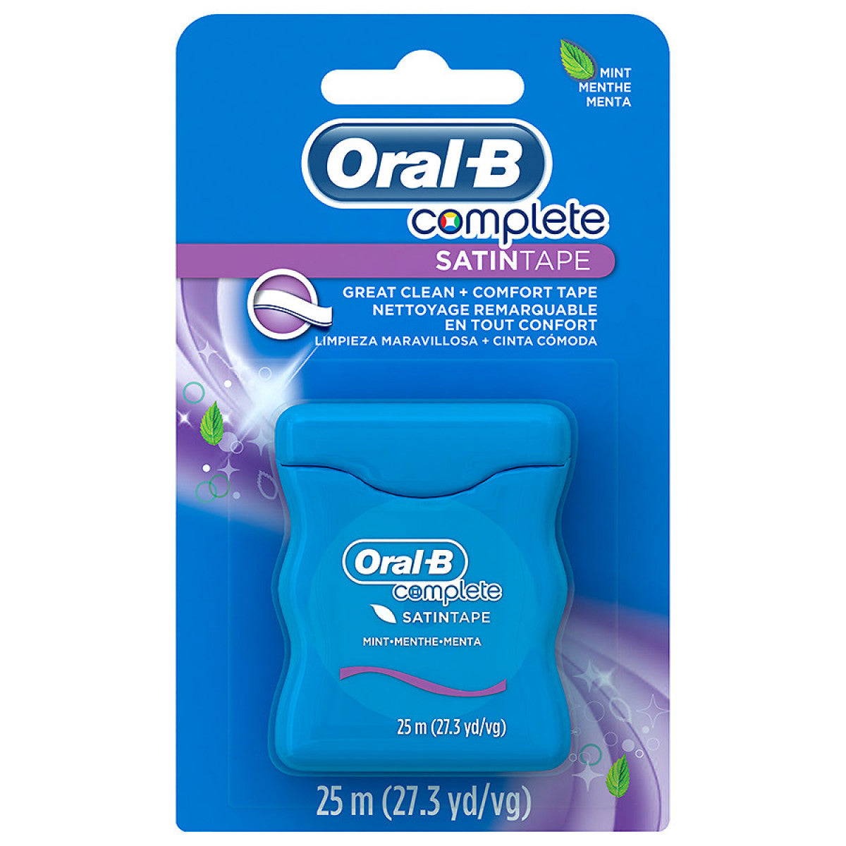 Oral-B Complete Satin Tape Dental Floss, Mint, 25 M Dental Floss Pasteur Pharmacy