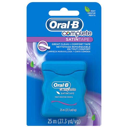 Oral-B Complete Satin Tape Dental Floss, Mint, 25 M Dental Floss Pasteur Pharmacy