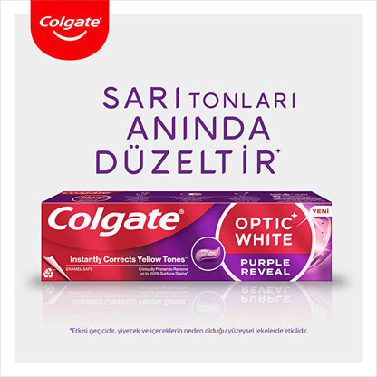 Pasta de dientes Colgate Optic White Purple Reveal 75 ml - Fórmula blanqueadora