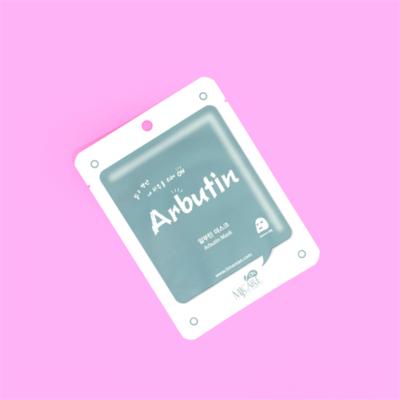 Masque facial à l'arbutine Mjcare 22g - Masque en tissu unifiant, hydratant et illuminateur pour tous types de peau