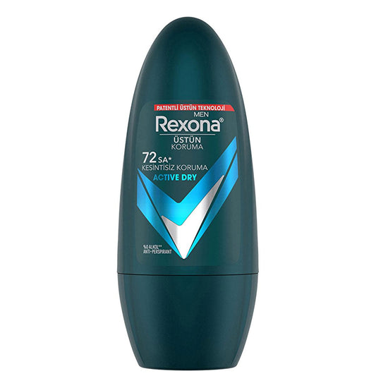 Déodorant bille pour homme Rexona Active Dry - Protection continue 72 heures | 50 ml