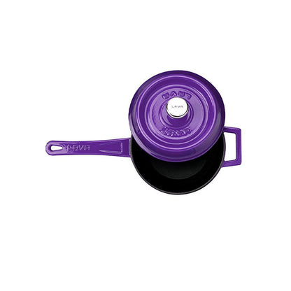 Casserole en fonte Lava Mor - Ustensile de cuisine rond durable, allant au four, 18 cm de diamètre, pour les cuisiniers amateurs et les passionnés de cuisine