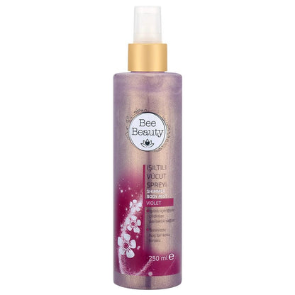 Bruma corporal brillante Bee Beauty Violet para una piel radiante 250 ml