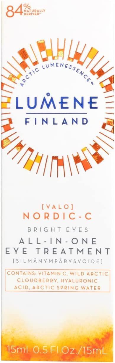Crème contour des yeux tout-en-un Lumene Bright Eyes - Anti-âge, illuminatrice, formule végane pour tous types de peaux