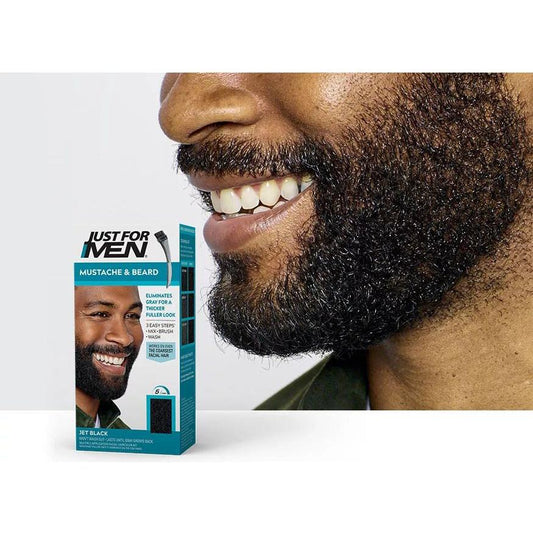 Just For Men Brush-In Color Gel, Mustache & Beard, Jet Black M-60/ 0.5 Oz Hair Color Pasteur Pharmacy