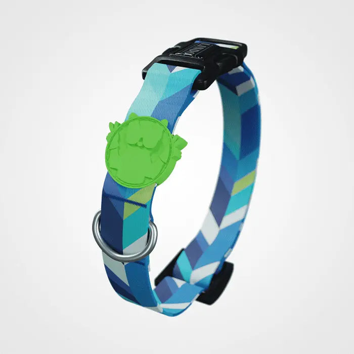 Lindo Blue Dream Adjustable Dog Collar for Medium Breeds 37-56cm