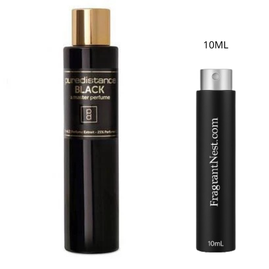 Puredistance Black Pure Perfume Extrait Travel Spray | Sample Fragrant Nest 10mL Glass Spray (150 Sprays)