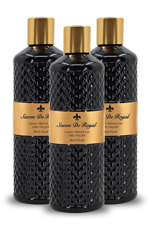 Savon de Royal Pearl Shower Gel Black 500 Ml x3