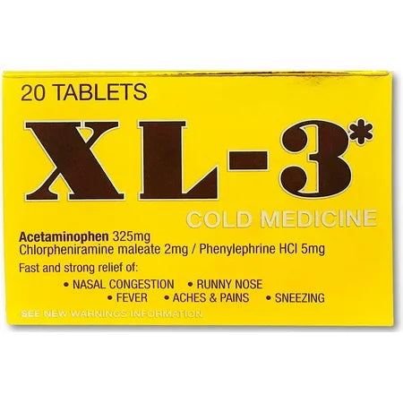 Midway XL-3 Cold Medicine Tablets - 20ct Health Care Pasteur Pharmacy