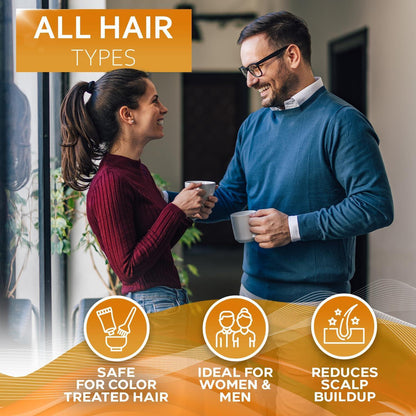 Detox Shampoo and Conditioner Set Ideal for Oily Hair Men and Women Remove Product Buildup Sulfate and Paraben Free with Scalp Clarifying and Detoxifying Properties With Rosemary Oil