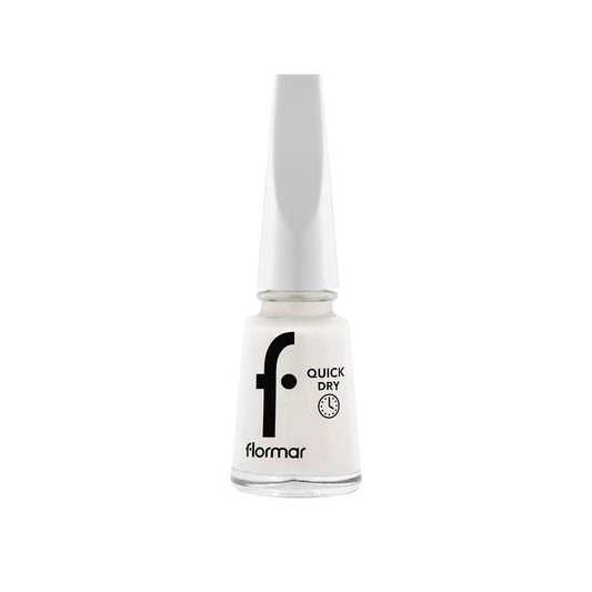 Flormar Quick Dry Nail Polish 001 Snow White Fast Drying