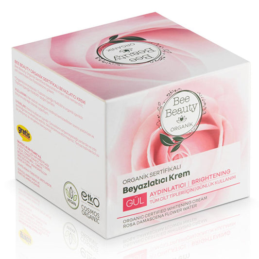 Crème de jour blanchissante certifiée bio Bee Beauty - Soin naturel pour la peau, effet hydratant et illuminateur