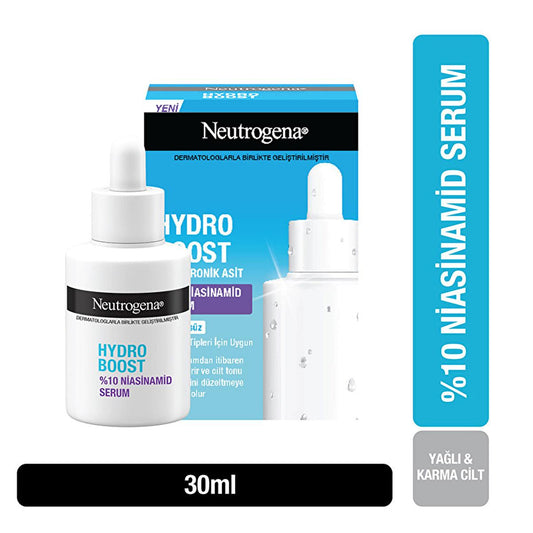 Sérum Niacinamide Hydro Boost Neutrogena - 10 % de Niacinamide pour une peau hydratée et un teint unifié - 30 ml