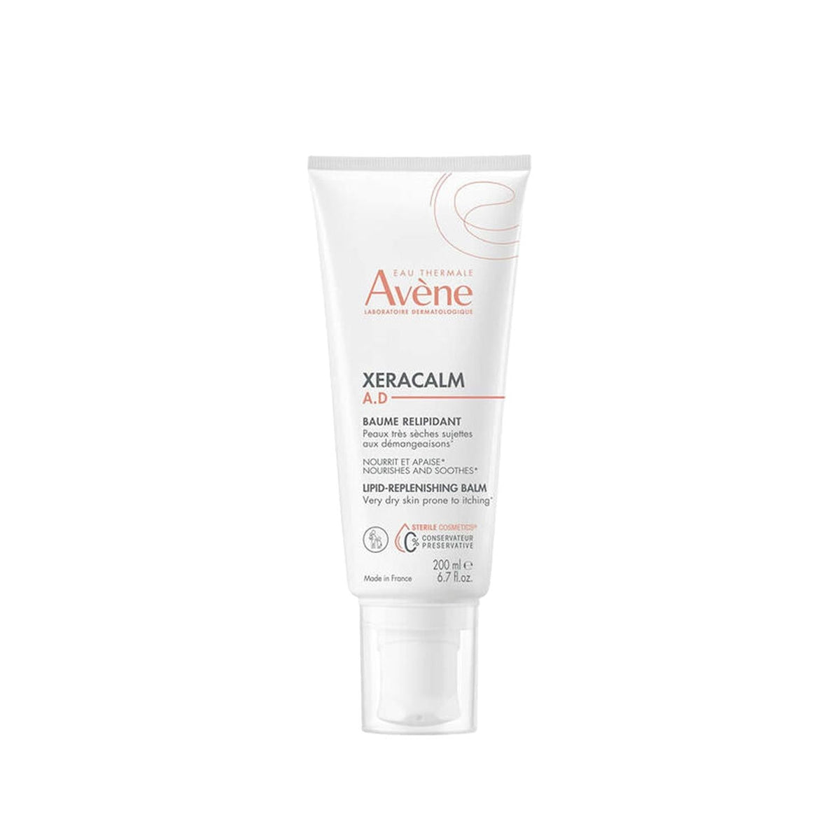 Avene XeraCalm A.D Lipid Replenishing Balm 200ml - Moisturizing Relief for Dry, Sensitive Skin