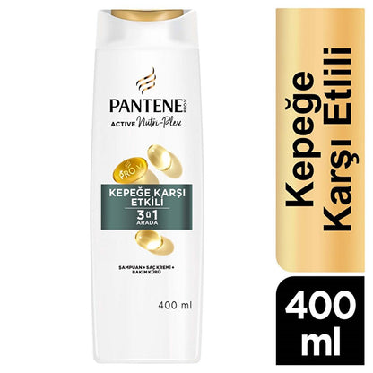 Shampooing 3-en-1 Antipelliculaire Pantene : nettoie, revitalise et traite les démangeaisons et les squames pour des cheveux plus forts et en meilleure santé - 400 ml