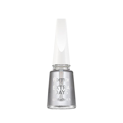 Top Coat pour vernis à ongles Flormar Extra Days - Soin des ongles longue durée, fini brillant, séchage rapide