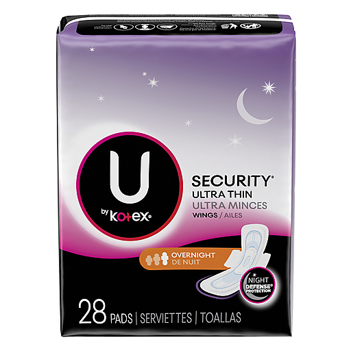 U by Kotex Security Overnight Wings Ultra Thin Pads Health & Beauty Pasteur Pharmacy