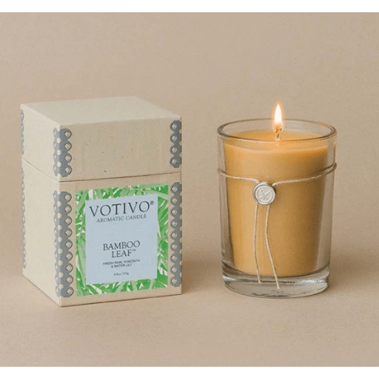 Votivo Aromatic Candle Bamboo Leaf 6.8oz Aromatic Candle Pasteur Pharmacy