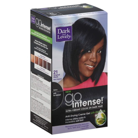 Dark and Lovely Go Intense Permanent Hair Color Original Black 21 Hair Color Pasteur Pharmacy Default Title