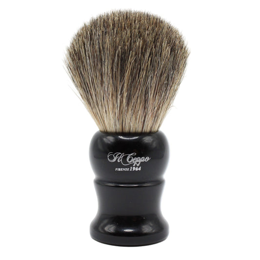 Il Ceppo Black Handle Pure Badger Bristle Shave Brush Pasteur Pharmacy