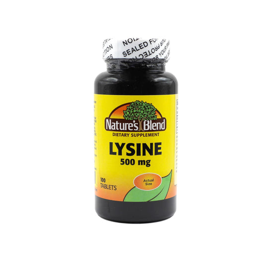 Nature's Blend® L-Lysine – 500 mg – 100 Tablets Vitamins & Supplements Pasteur Pharmacy