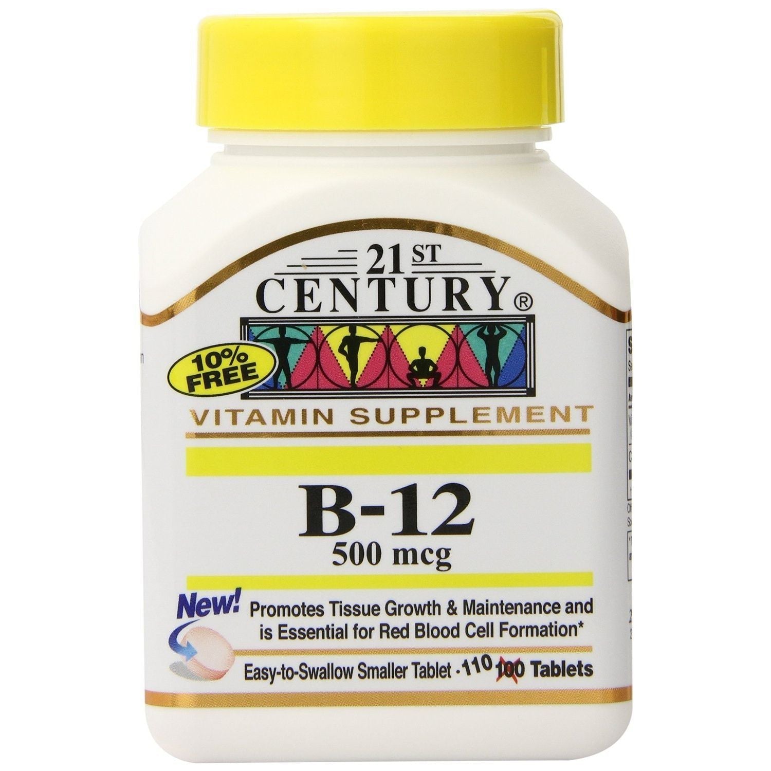 21st Century Vitamin B12 500 Mcg - 110 Tablets Vitamins & Supplements Pasteur Pharmacy