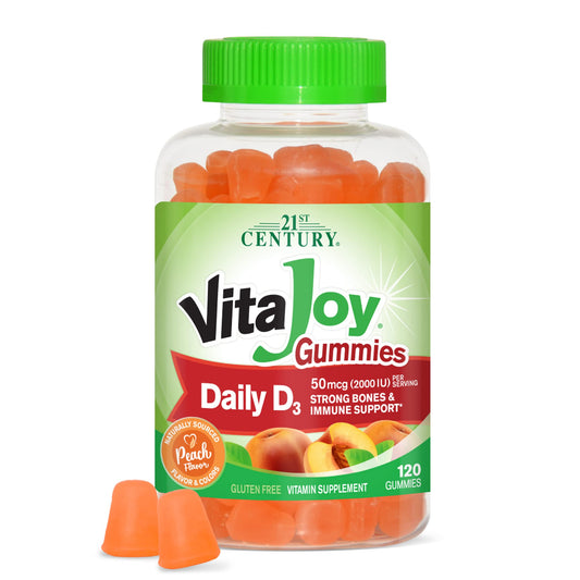 21st Century VitaJoy Daily D Vitamin D3 1000 IU Gummies, 120 Count Vitamins & Supplements Pasteur Pharmacy