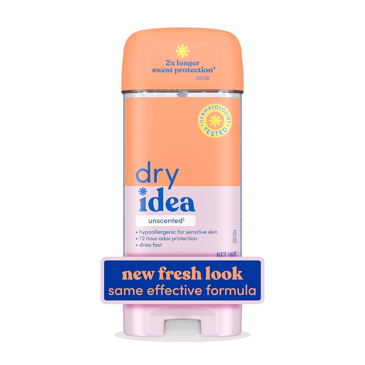 Dry Idea Antiperspirant & Deodorant Clear Gel, Unscented 3 Oz Deodorant Pasteur Pharmacy