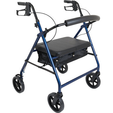Compass Bariatric Rollator W/ 8 Wheels Blue Medical Supplies Pasteur Pharmacy