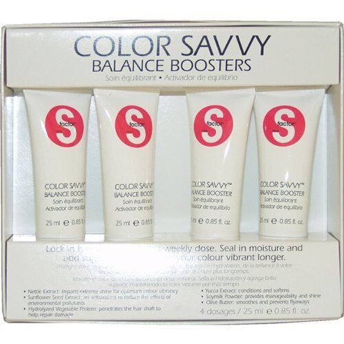 Tigi S Factor Color Savvy Balance Boosters 4 Dosages / 4 x 25ml Hair Styling Products Pasteur Pharmacy
