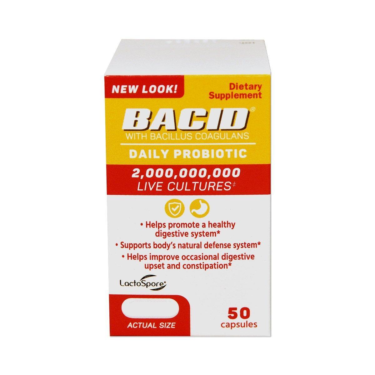 Bacid Daily Probiotic Dietary Supplement For Digestive Health Vitamins & Supplements Pasteur Pharmacy