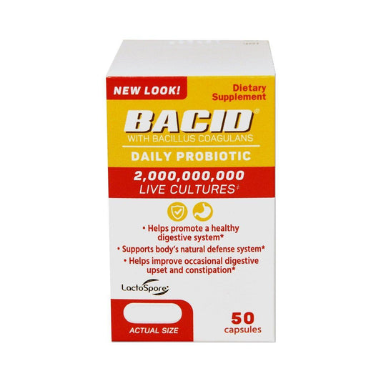 Bacid Daily Probiotic Dietary Supplement For Digestive Health Vitamins & Supplements Pasteur Pharmacy