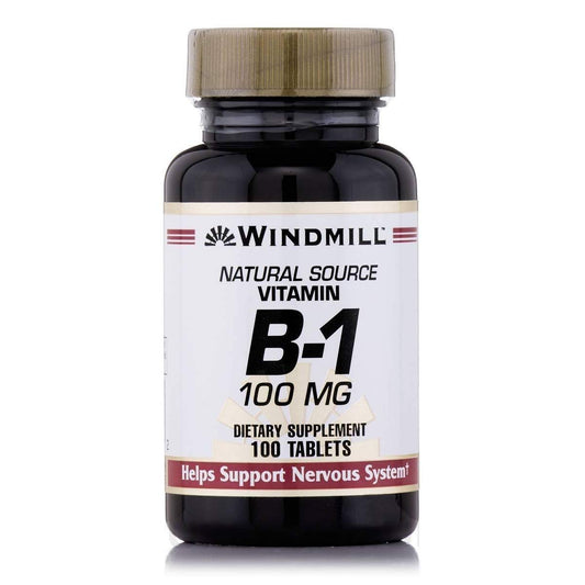 Windmill Vitamin B-1 100 Mg Tablets Vitamins & Supplements Pasteur Pharmacy