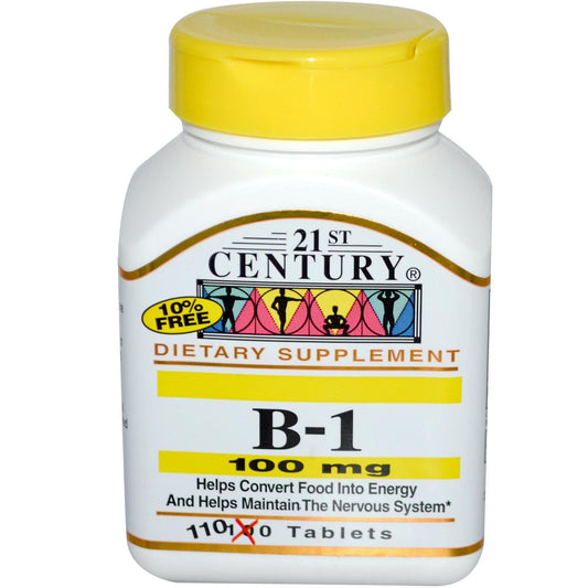21st Century Vitamin B1 100 Mg Tablets Vitamins & Supplements Pasteur Pharmacy