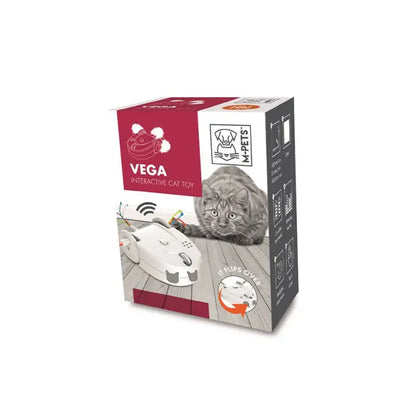 Jouet interactif pour chat M-Pets Vega pour jeu actif blanc