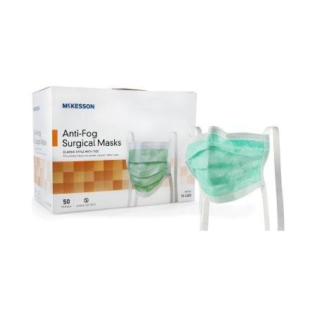 McKesson Medical Face Masks, Level 1 - Pleated with Ties, Non-Sterile, Green 50ct Medical Face Masks Pasteur Pharmacy